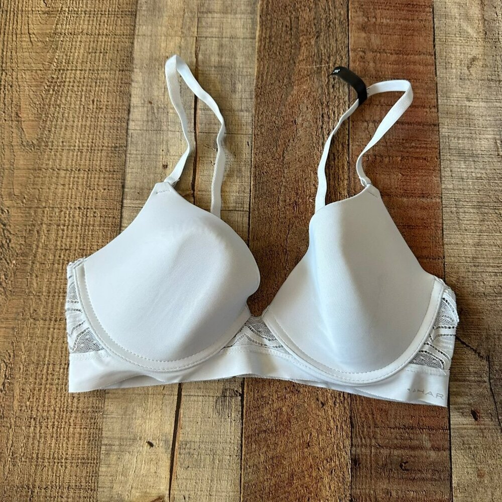 Tahari Bra Size 34C Light Blue Padded Underwire Adjustable Clasp Back